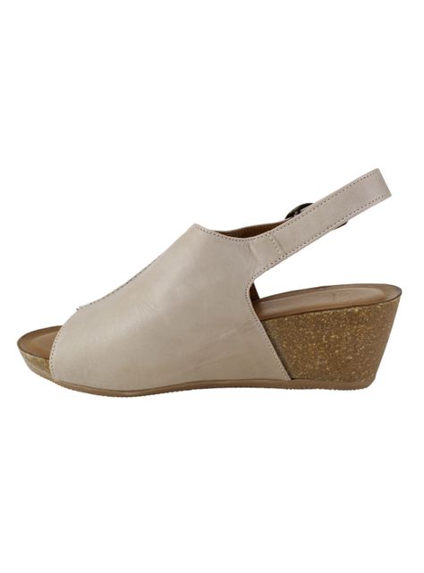 Sandalia Exs Cuña Cuero Beige-2