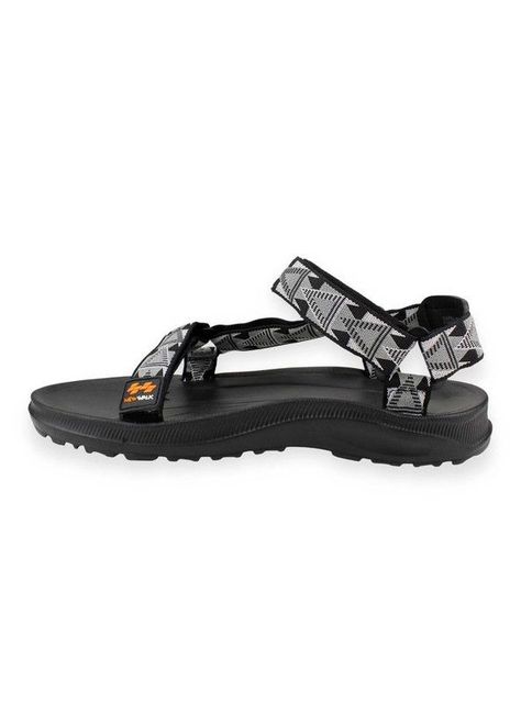 Sandalia New Walk Abierta Velcro Gris-2