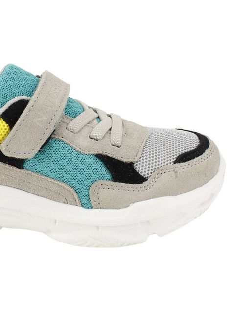 Zapatilla Nat Geo Kids Chunky Cuero Gris-3