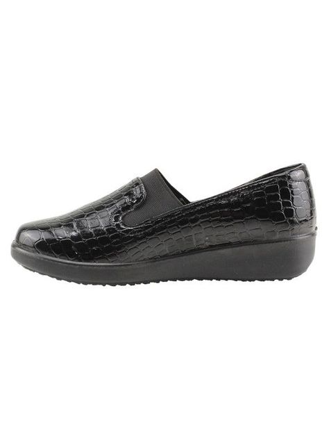 Mocasín New Walk Elasticado Reptil Negro-2
