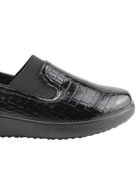 Mocasín New Walk Elasticado Reptil Negro-3