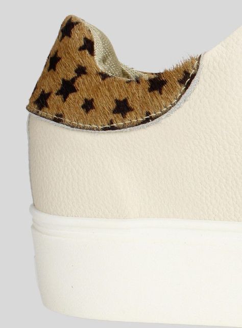 Zapatilla Exs Estrellas Cuero Beige-3