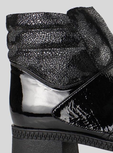Botín Exs Reptil Cuero Negro-3