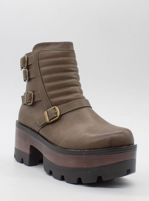 Botín New Walk Plataforma Khaki-0
