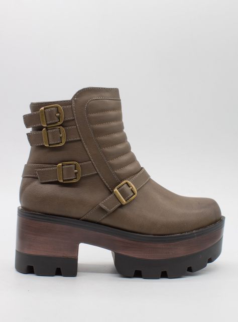 Botín New Walk Plataforma Khaki-1