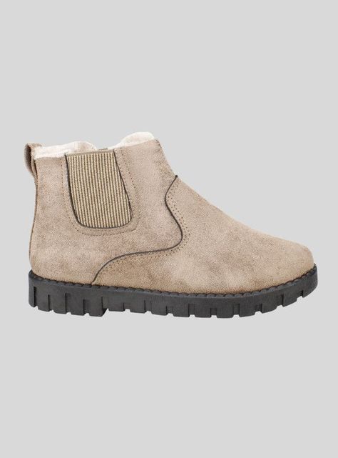 Botín Peludo Taupe-0