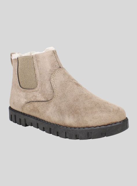 Botín Peludo Taupe-1
