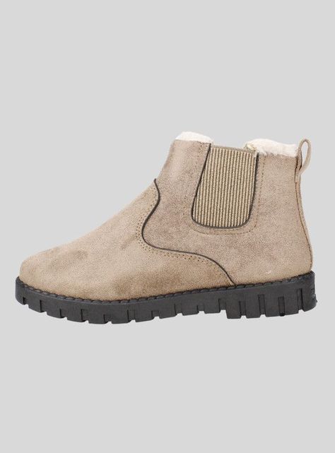 Botín Peludo Taupe-2