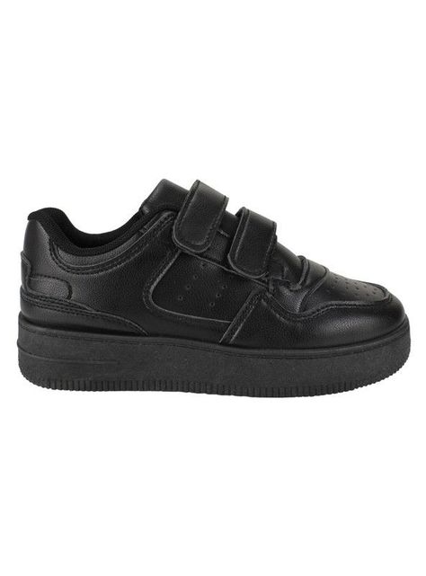 Zapatilla New Walk Velcro Escolar Negra-0