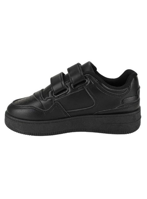 Zapatilla New Walk Velcro Escolar Negra-2