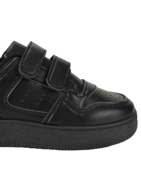 Zapatilla New Walk Velcro Escolar Negra-3