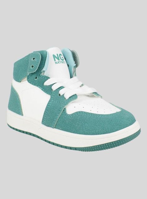 Zapatilla Nat Geo Kids Urbana Verde Blanca-1