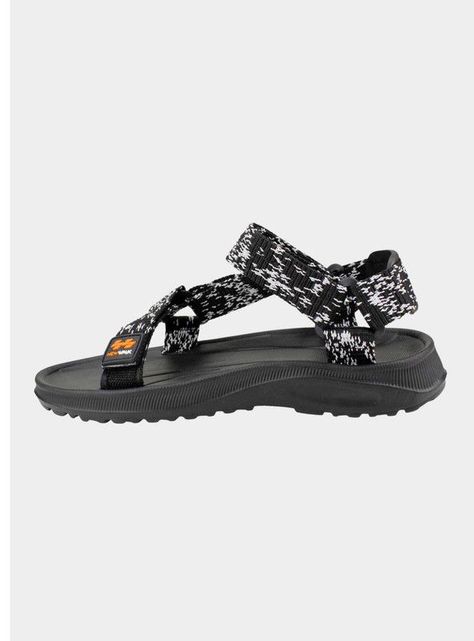 Sandalia New Walk Velcro Rayas Blanca-2