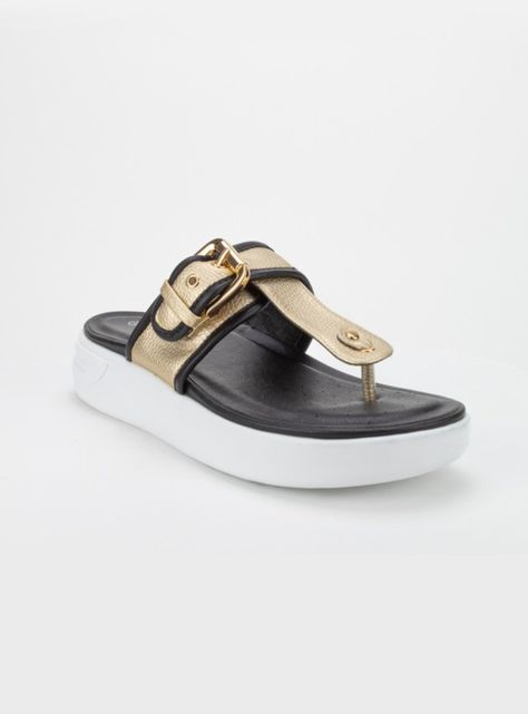 Sandalia New Walk Metal Dorado-1