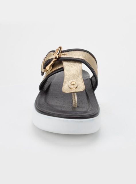 Sandalia New Walk Metal Dorado-2