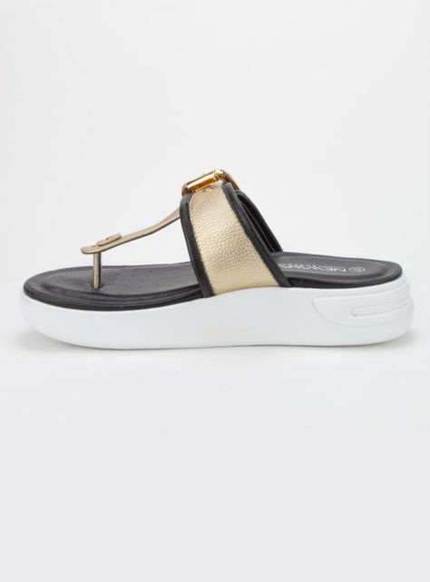 Sandalia New Walk Metal Dorado-4