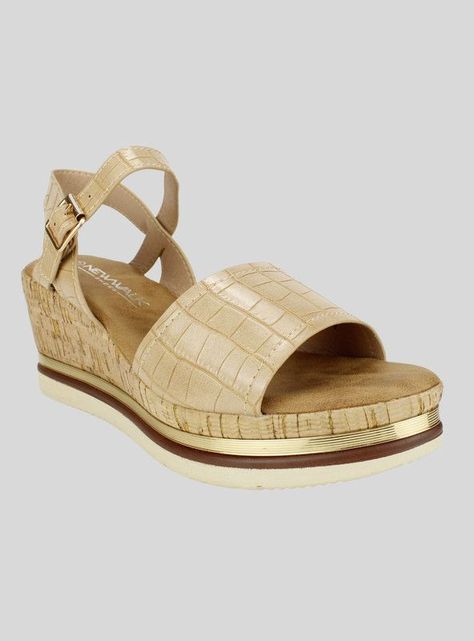 Sandalia New Walk Reptil Beige-1