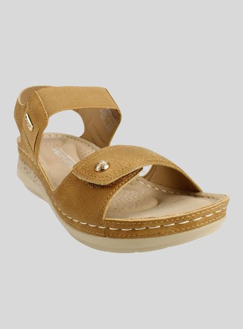Sandalia New Walk Lisa Confort Camel-1