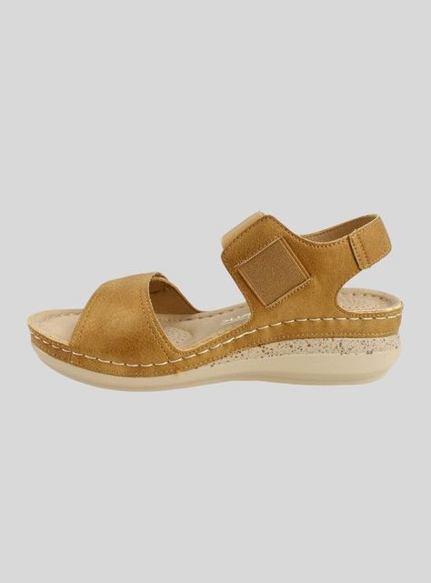 Sandalia New Walk Lisa Confort Camel-2