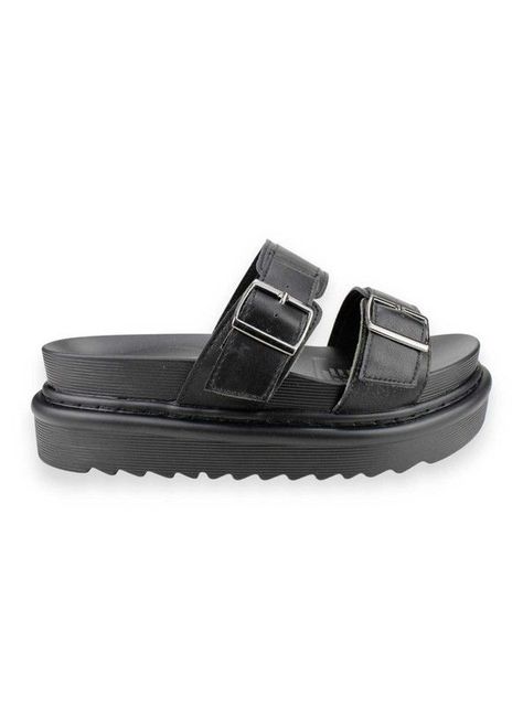 Sandalia New Walk Negra Plataforma-0
