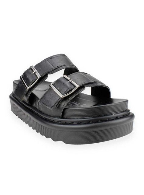 Sandalia New Walk Negra Plataforma-1