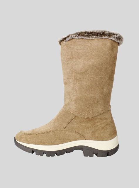 Botín New Walk Peludo Camel-2