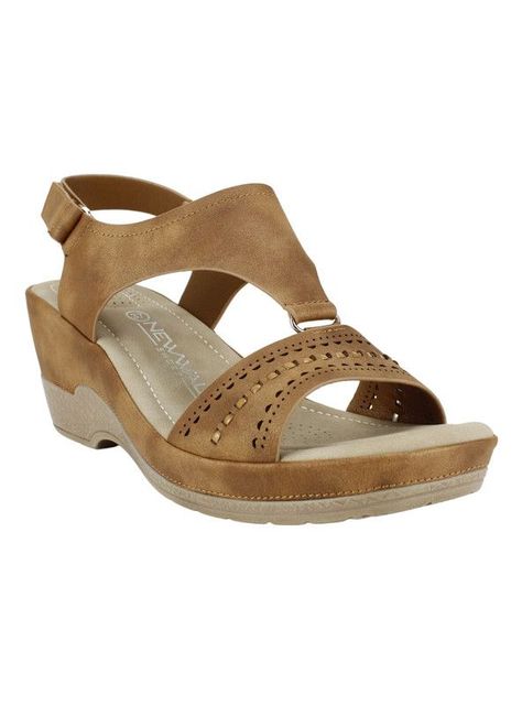 Sandalia New Walk Emma Confort Camel-1
