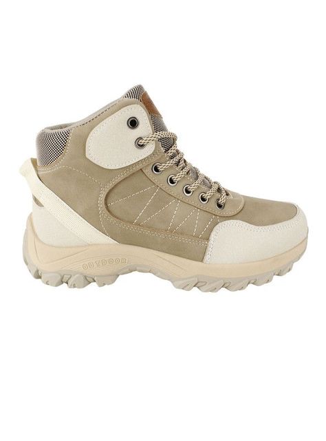 Botín New Walk Outdoor Texturas Camel-0