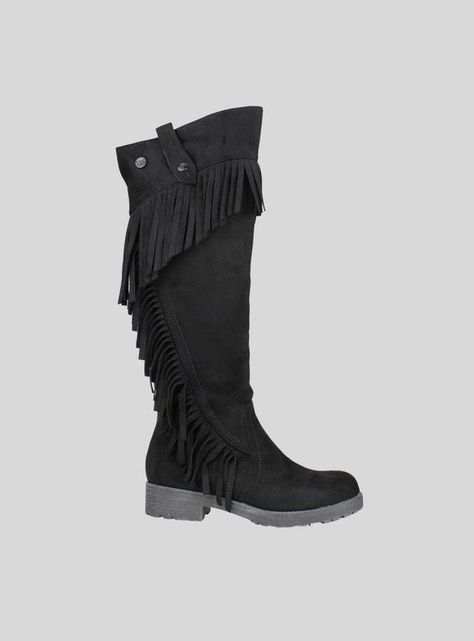 Bota Xti Flecos Negra-0