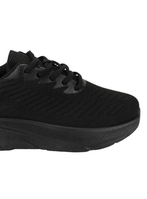 Zapatilla New Walk Mesh Plataforma Negra-3