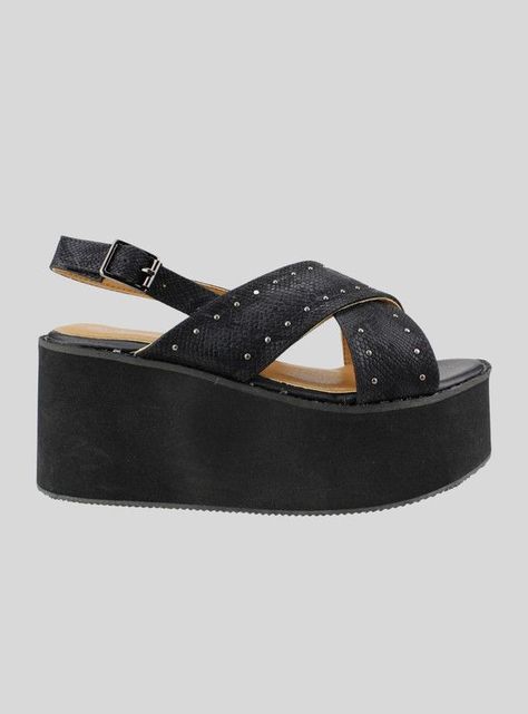 Sandalia New Walk Tachas Negra-0