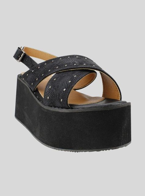 Sandalia New Walk Tachas Negra-1