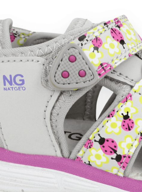 Sandalia Nat Geo Kids Elastizada Gris-3