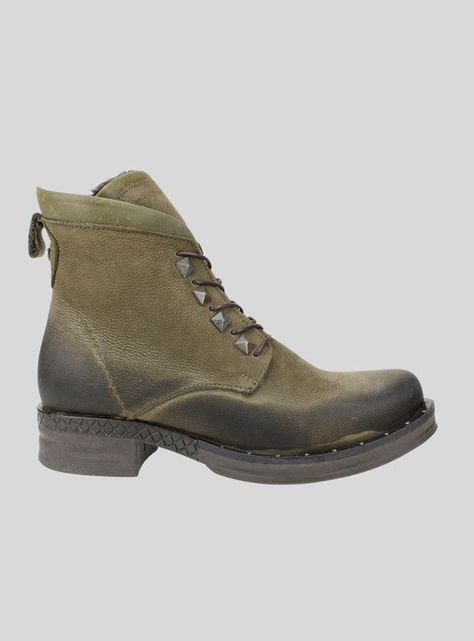 Botín Tachas Khaki-0