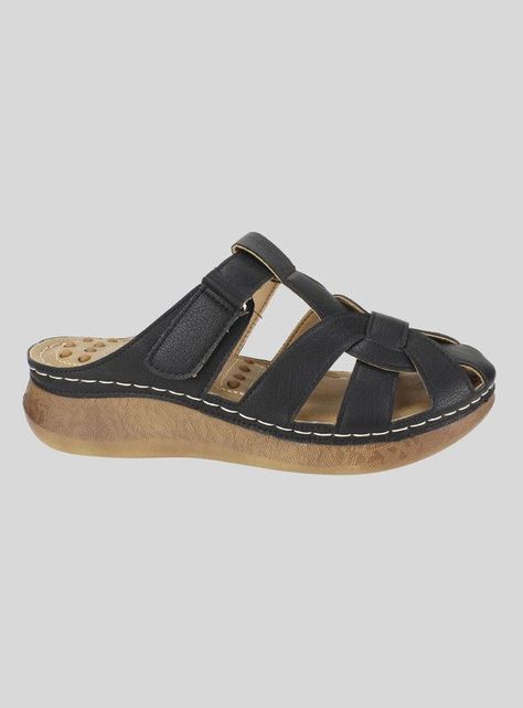 Sandalia New Walk Lia Trenzada Negra-0