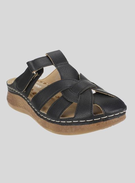 Sandalia New Walk Lia Trenzada Negra-1
