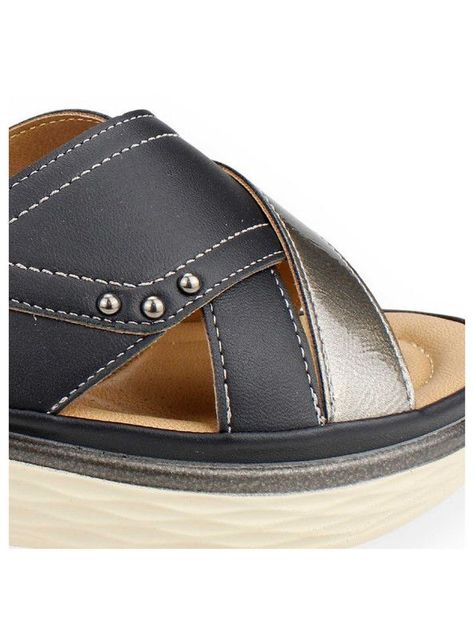 Sandalia New Walk Negra Tachas-3