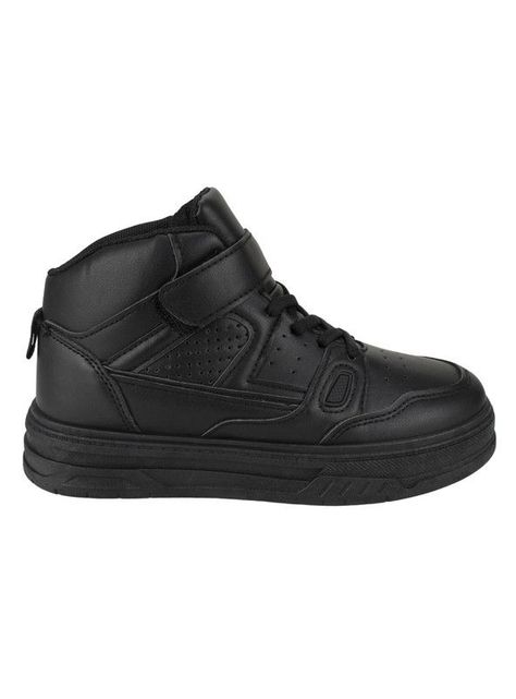 Zapatilla New Walk Escolar Caña Alta Negra-0