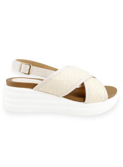 Sandalia Cintas Cruzadas Beige-0