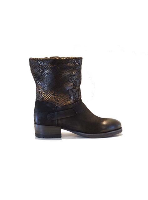 Botín Felmini Escama Shine Black-1