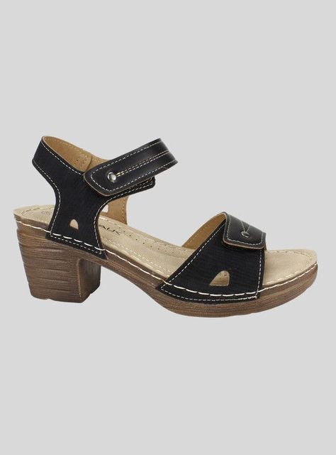 Sandalia New Walk Velcros Negra-0