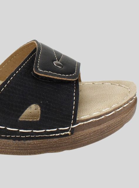 Sandalia New Walk Velcros Negra-3
