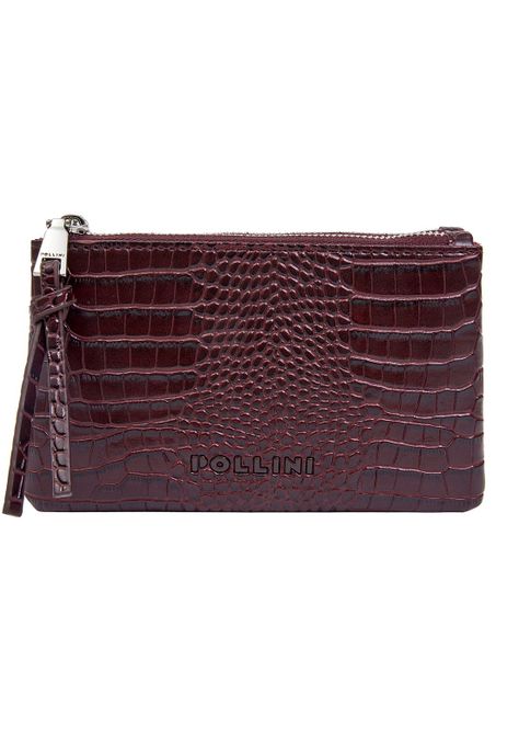 Billetera Mujer Burdeo Pollini-0