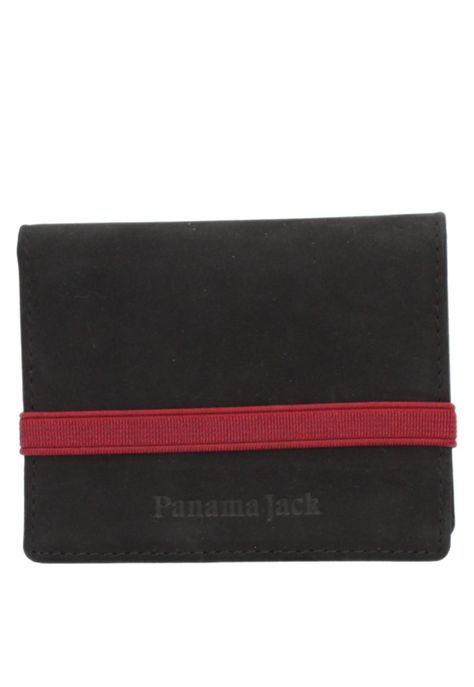 Billetera Tarjetero Cuero Hombre Negro Panama Jack-0