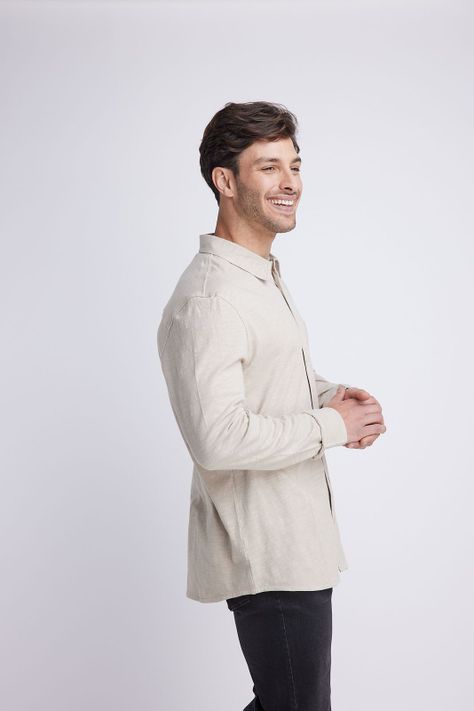 Camisa Hombre Arena Panama Jack-2