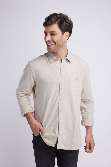 Camisa Hombre Arena Panama Jack-3
