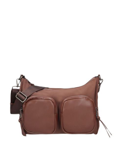 Cartera Bandolera Chocolate Pollini-0