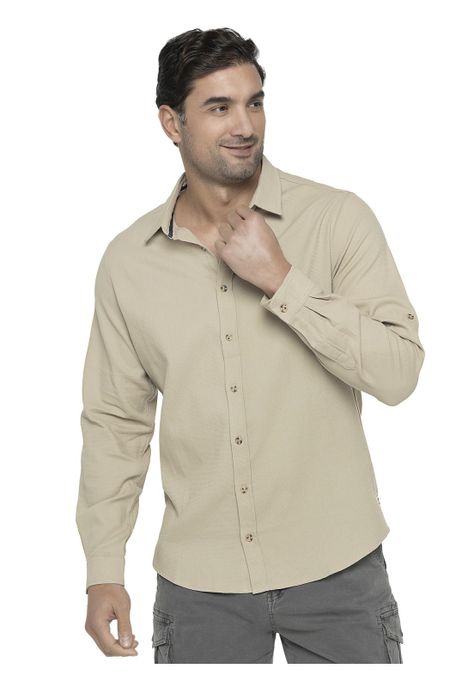 Camisa Hombre Beige Panama Jack-0