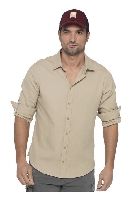 Camisa Hombre Beige Panama Jack-2
