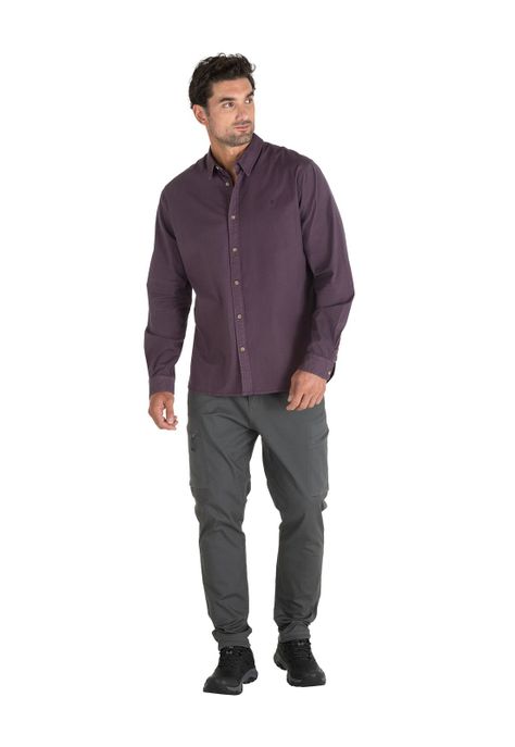 Camisa Hombre Burdeo Panama Jack-3